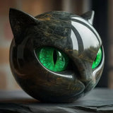 Gato Preto - Estátua mística de gato preto