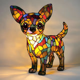 Chihuahua - Lâmpada em vitrais