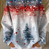 Alva™ - Sweatshirt com Padrão de Árvore de Natal Macio