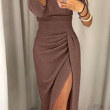 Natália - Vestido chique ombros à mostra