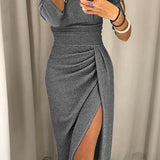 Natália - Vestido chique ombros à mostra