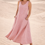 Luna | Vestido Midi A-Linha Confortável