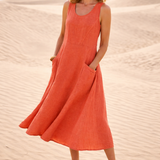 Luna | Vestido Midi A-Linha Confortável