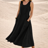 Luna | Vestido Midi A-Linha Confortável