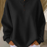 Helle™ | Sweater de Malha em Waffle