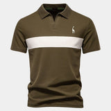 Niels™ | Polo Stribet Savanna