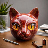 Gato Preto - Escultura Mística Luxuosa de Gato Preto