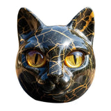 Gato Preto - Escultura mística luxuosa de gato preto