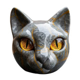 Gato Preto - Escultura mística luxuosa de gato preto