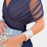 Florendra | Vestido Longo com Padrão Floral e Decote em V