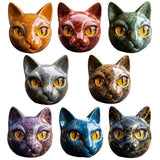 Gato Preto - Escultura mística luxuosa de gato preto