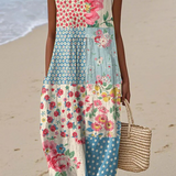 Anna | Vestido Midi em Patchwork