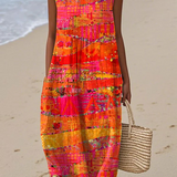 Faye | Vestido Midi Pôr do Sol