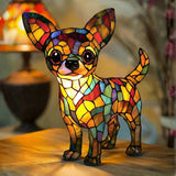Chihuahua - Lâmpada em vitrais